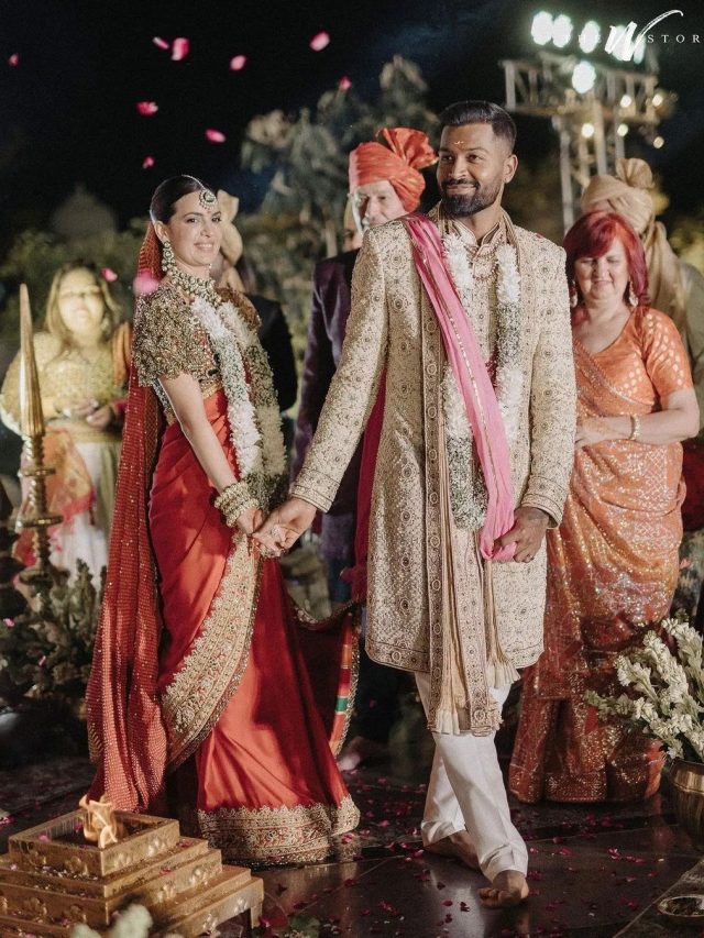 Hardik Pandya की शादी के नई फोटोज आईं सामने, रॉयल लुक में दिखा कपल