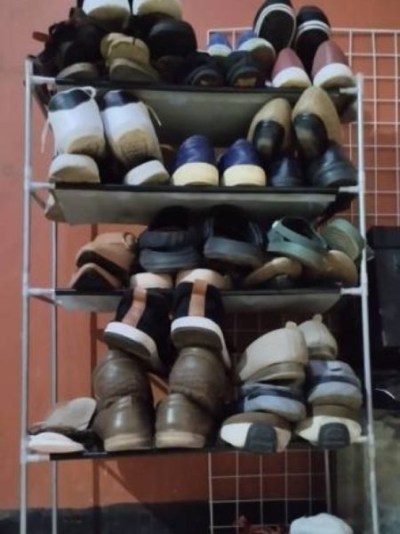 pile of shoes at home